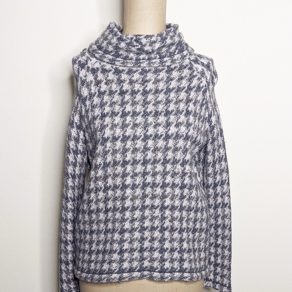 Madewell Houndstooth Turtleneck Sweater XS - Picture 3 of 7